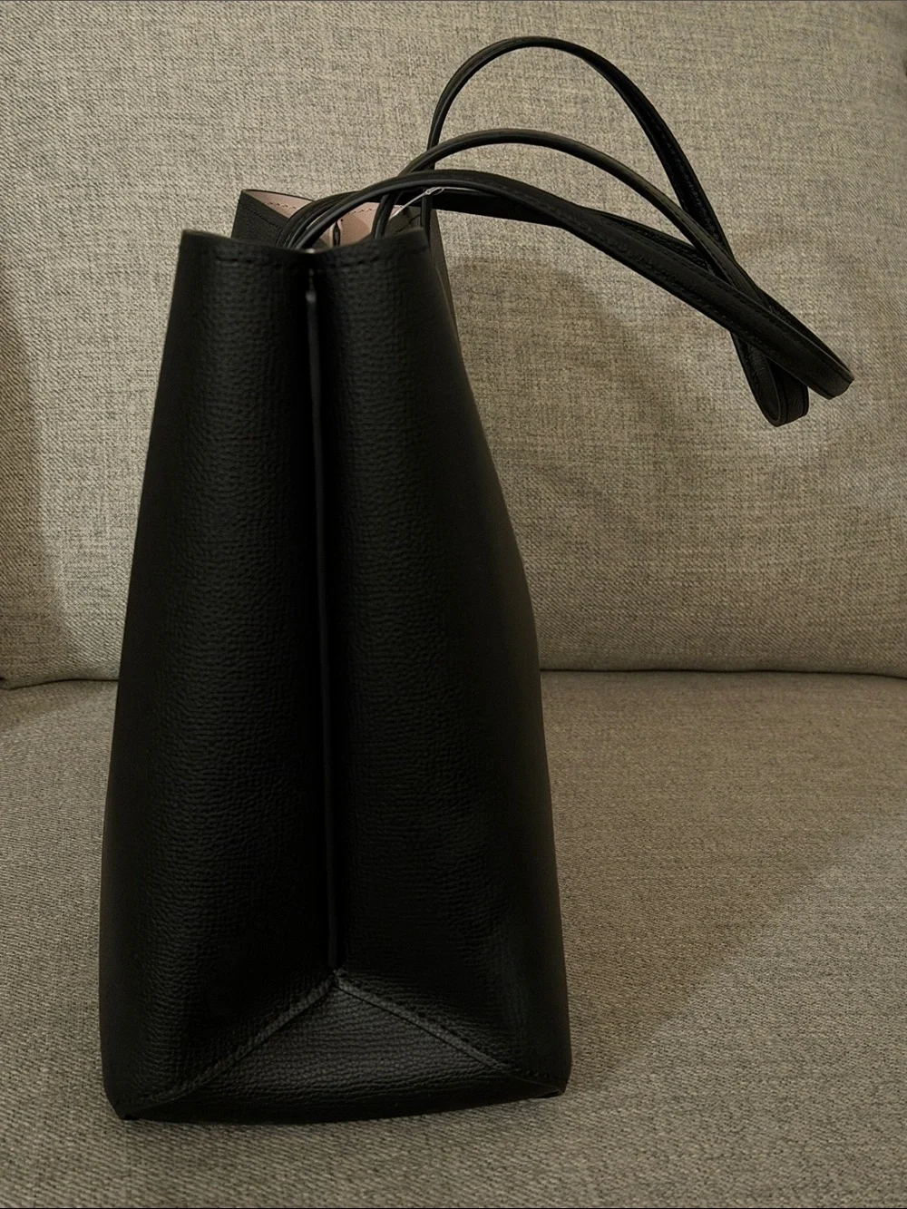 kate spade Black Tote with Light Pink Polka Dot Pouch